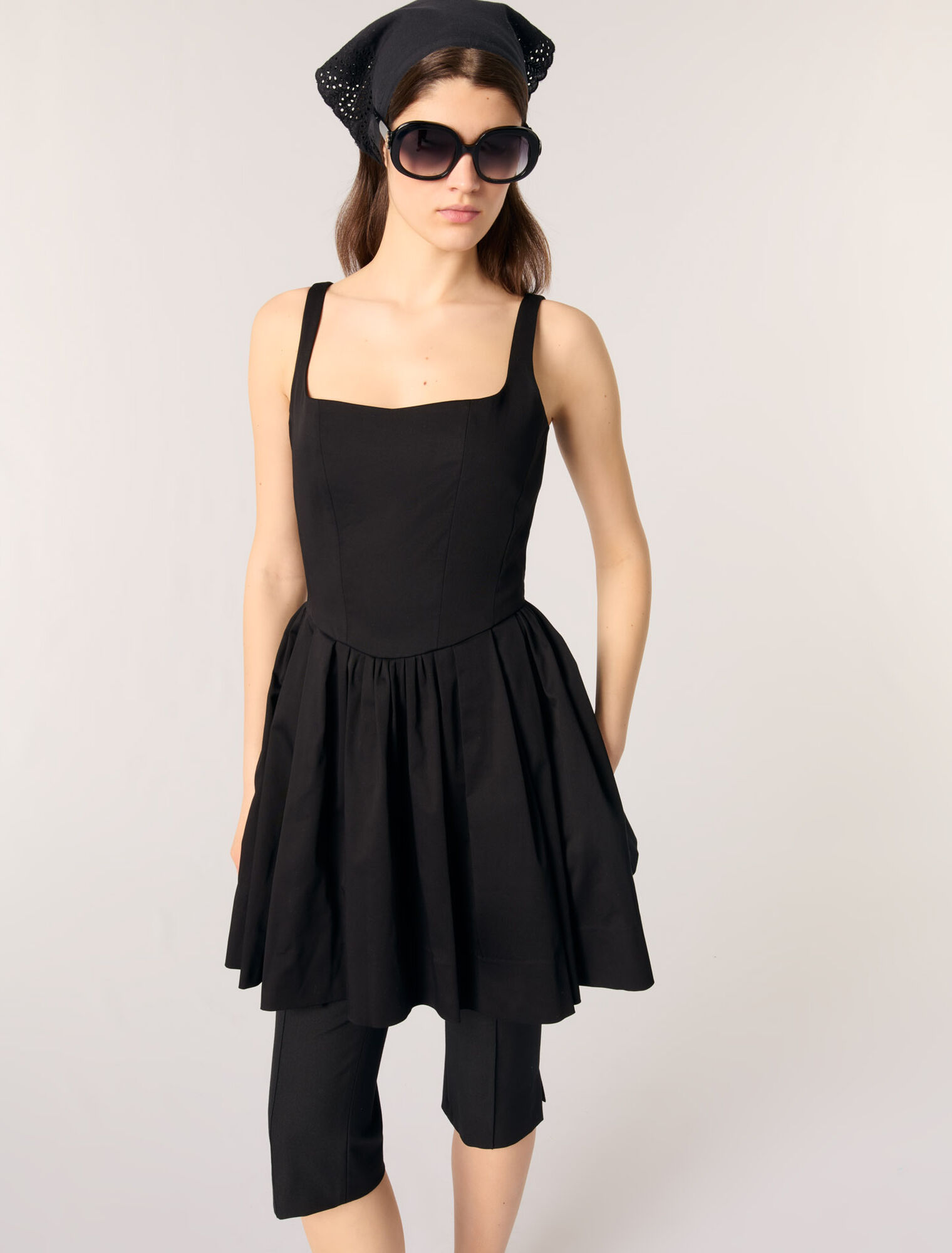 Vestido corto de algodón