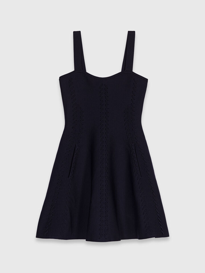 Vestido skater corto de punto
