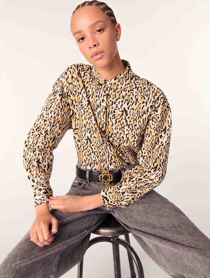 Camisa con estampado leopardo